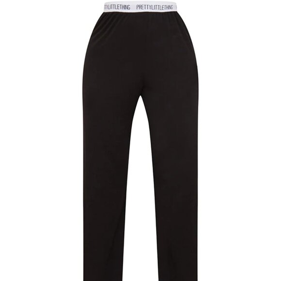 (NWOT) PRETTYLITTLETHING Tape Black PJ Trousers - Picture 2 of 6